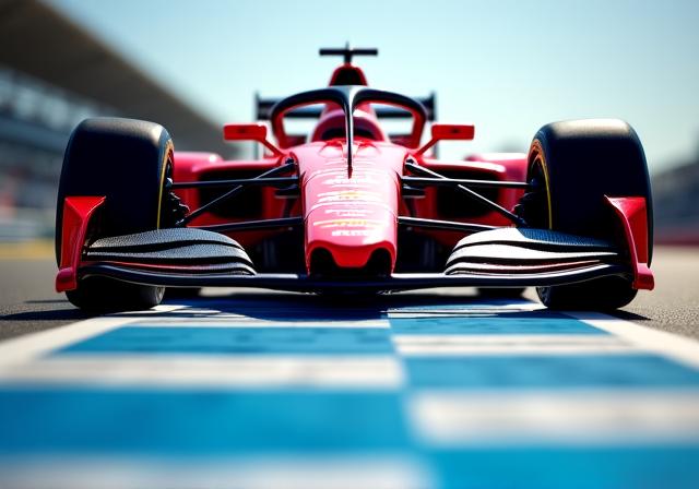 Monoposto Formula 4 sul cordolo